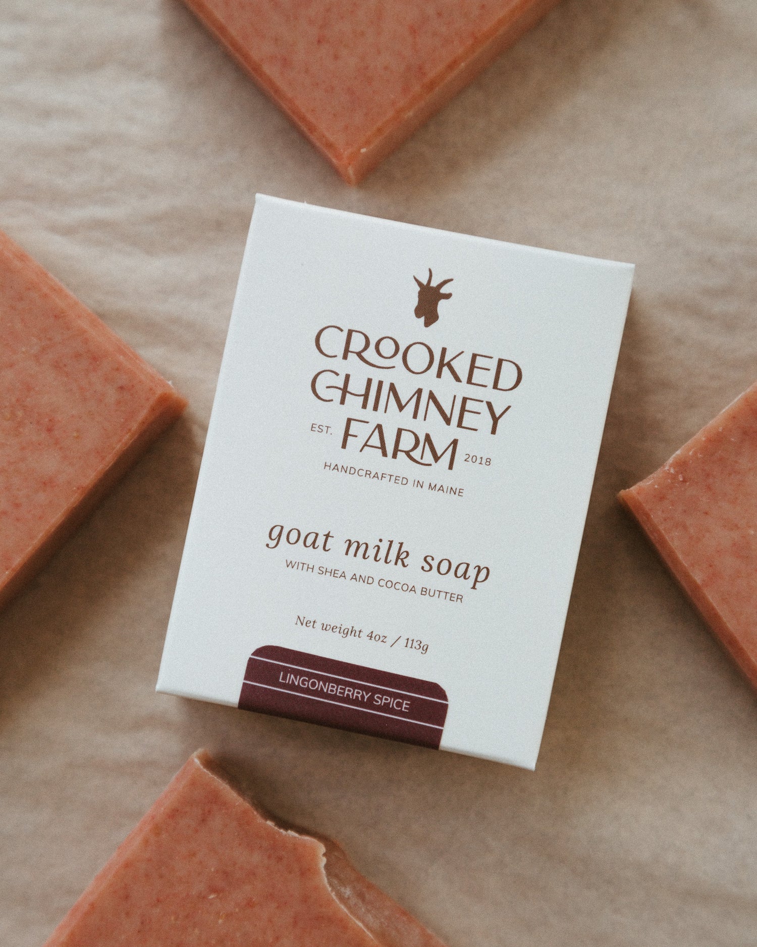 Lingonberry Spice Goat Milk Soap by Crooked Chimney Farm