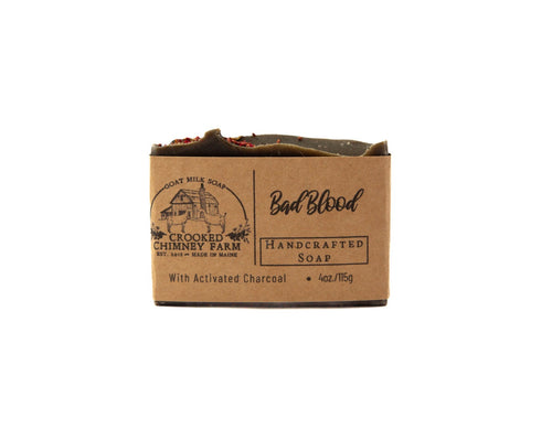 1 bar of bad blood soap on white background